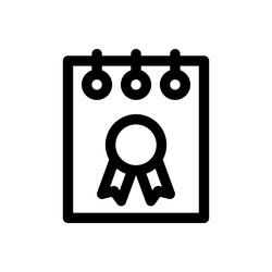 note icon thin linear style design isolated vector image