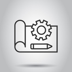 prototype icon in flat style startup on white vector image