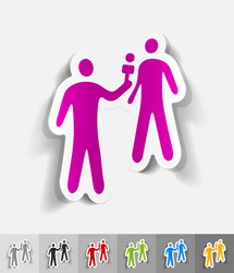 realistic design element interviewer vector image