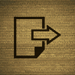 send export file icon symbol flat modern web vector image