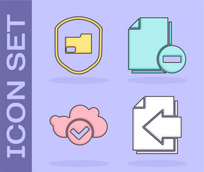 set next page arrow document folder protection vector image