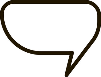 simple empty speech bubble featuring a thick vector image