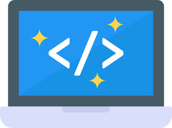 web coding vector image