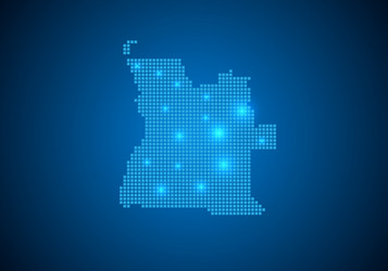 abstract blue background with map internet line vector image