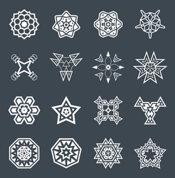 Abstract geometric elements pattern ethnic aztec vector