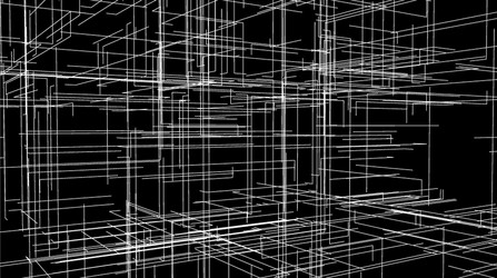 Complex 3D Network Structure vector image