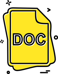 doc file type icon design vector image