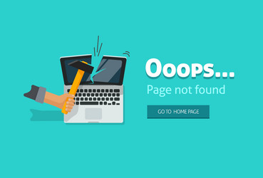 error page 404 not found design vector image