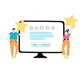 Feedback review concept vector