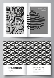 Layout two a4 format modern cover vector