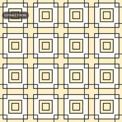seamless geometric pattern with editable stroke vector image