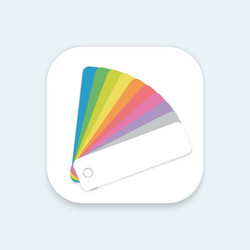 Design color guide fan flat mobile os vector