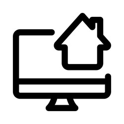 desktop home central hub for user file access vector image