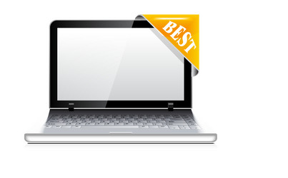 notebook with corner ribbon vector image