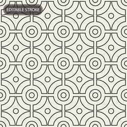 seamless geometric pattern with editable stroke vector image