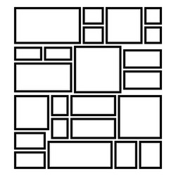 square and rectangular frames on wall vector image