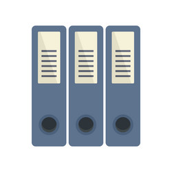 syllabus folders icon flat isolated vector image