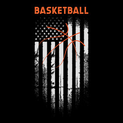 American Basketball Flag T-Shirt Vector Image