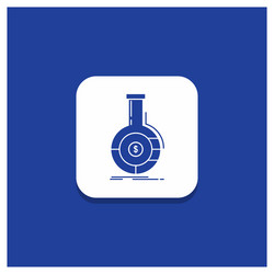 blue round button for analysis analytics banking vector image