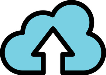 Cloud computing with arrow up vector