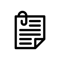 note icon thin linear style design isolated vector image