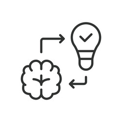problem solving icon in line design vector image