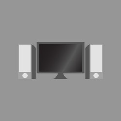 technology gadget in flat design computer speakers vector image