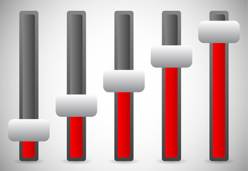 vertical sliders adjusters or faders levers user vector image
