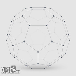 abstract mesh sphere constructed vector image