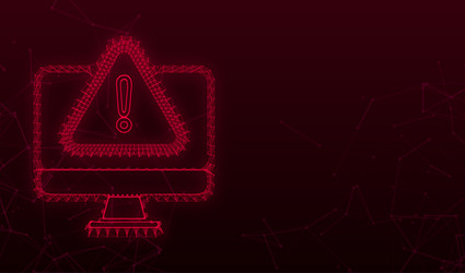 alert message laptop notification danger error vector image