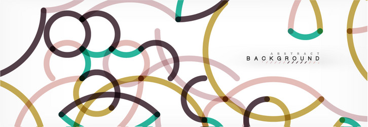 curly lines abstract background color overlapping vector image