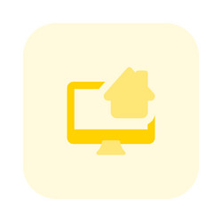 desktop home central hub for user file access vector image