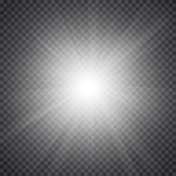 effect white and transparent glare vector