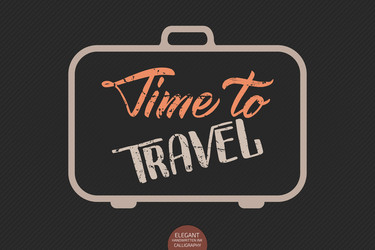 hand drawn lettering time to travel vector