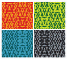 Hexagonal Pattern Collection vector image
