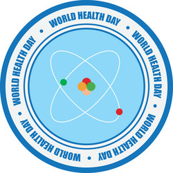 isolated label with text and elements for world vector image