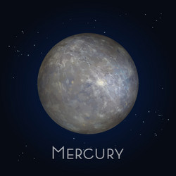 mercury icon first planet in solar system vector image