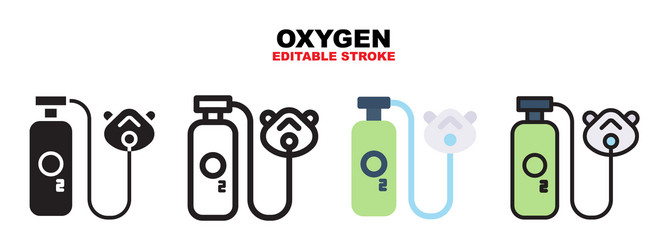 oxygen icon set with different styles vector image