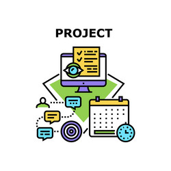 Project strategy concept black Royalty Free Vector Image