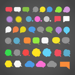 Speech Bubbles and Clouds Set vector image