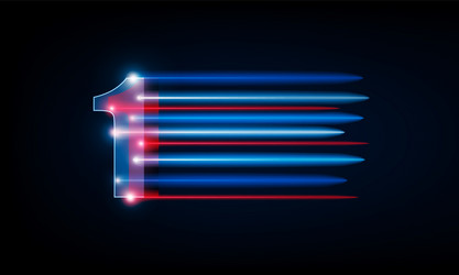 high speed concept number one in the form vector image