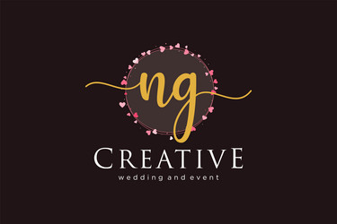 Initial ng feminine logo usable Royalty Free Vector Image