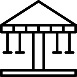 merry-go-round linear style icon design vector image