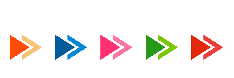 Modern web arrows colourful set great design vector