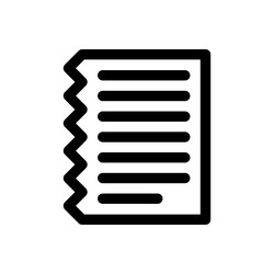 note icon thin linear style design isolated vector image