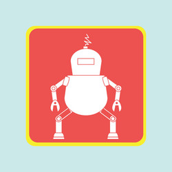 robot icon design vector image