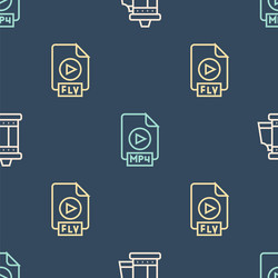 set line camera roll cartridge flv file document vector image