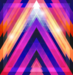 Shining Geometric Triangles Pattern vector image