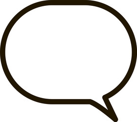simple empty speech bubble featuring a thick vector image
