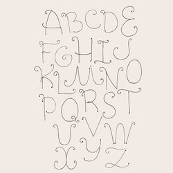 abc letters sequence from a to z capital vector image